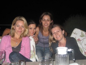 Amanda with best school friends Penny Mockford, Chantel Kriel & Carmen Robinson at a get-together in Cape Town last year. It was her friendships like this that inspired SAReunited. 