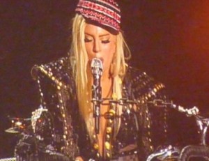 Lady Gaga performing in Nice, South of France, ten days ago