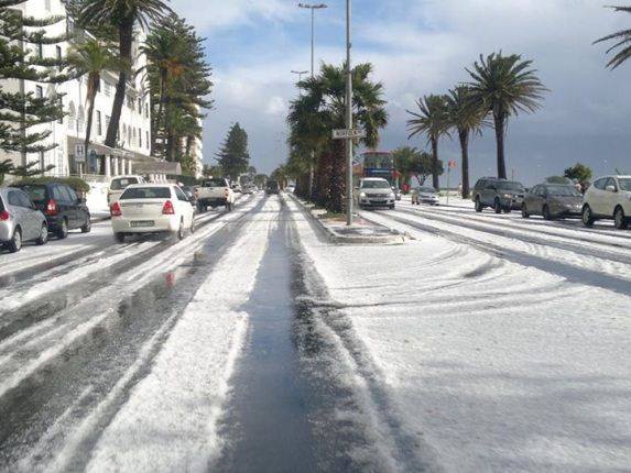 Hail in Cape Town