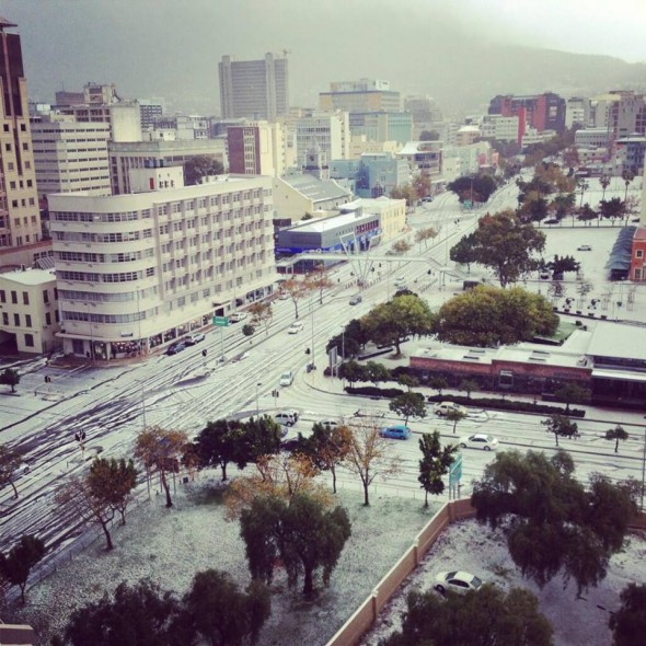 Hail in Cape Town
