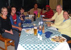 From left, Mary Alexander and her sons Ben and Sam, Daniel Duda and his brother Emmanuel, and grandparents John and Susan Alexander.  (Image: Mary Alexander)  