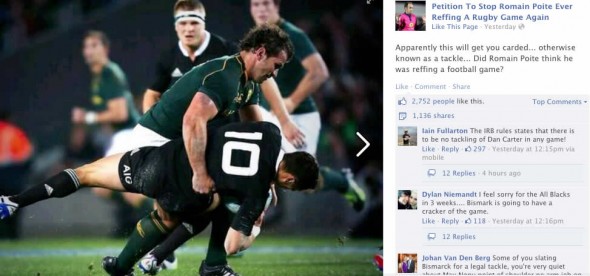 Rugby petition page on Facebook