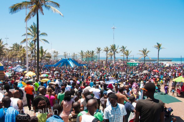 Durban Beachfront on 01 January 2014