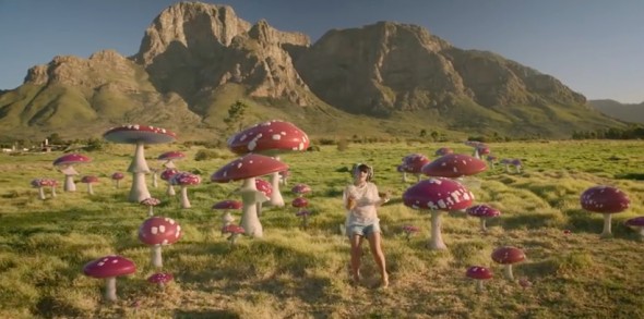 Lily Allen dances amongst magic mushrooms in the Cape
