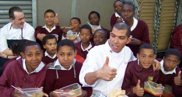 Reuben Riffel has also been involved with the Peninsula School Feeding Association, which provides meals to hungry children in primary, secondary and special-needs schools in the Western Cape (Images: Reuben's Restaurant, Bar & Deli)