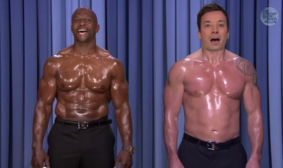 Jimmy Fallon and his body double