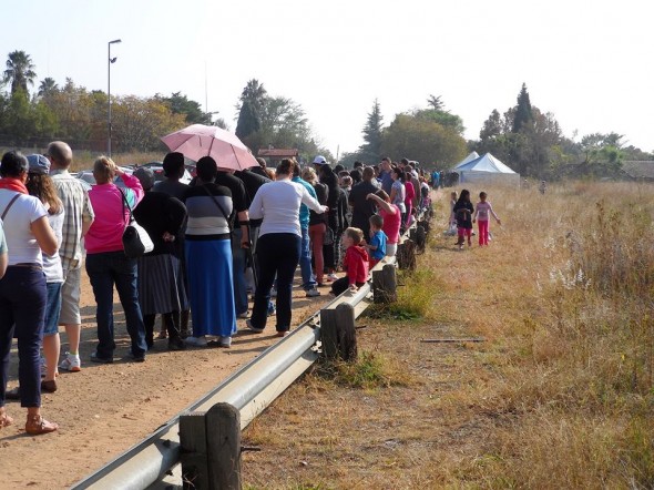 Voting today in Paulshof, Gauteng. Photo: Leonie B-T