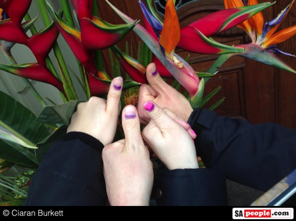 South African voters' thumbs