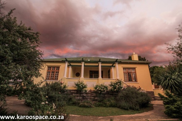 Home in Cradock, Karoo Heartland, with a big storm brewing.
