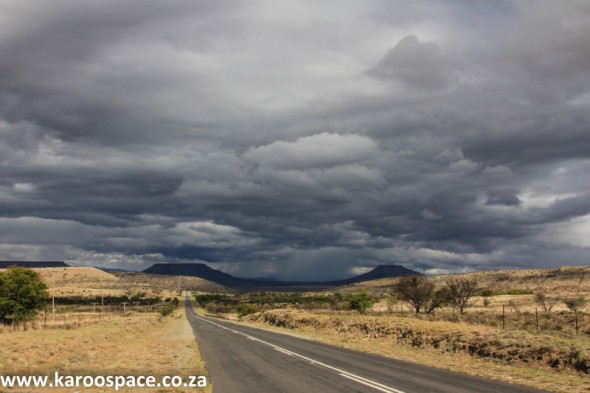 Chasing clouds on the Graaff-Reinet - Cradock road.