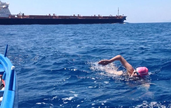 Carina swims Messina Straits