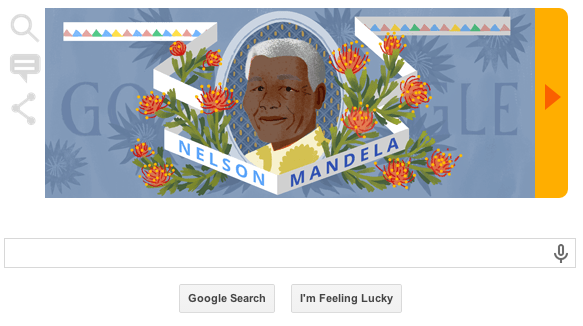 Google doodle on Nelson Mandela Day