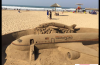 Air Malaysia sand sculpture on Durban beach