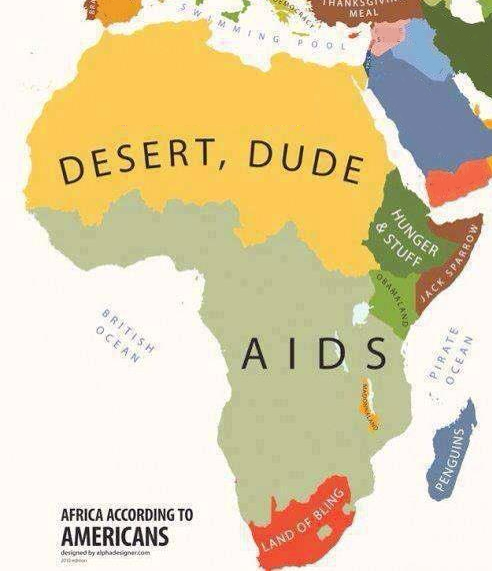Africa Map according to Americans