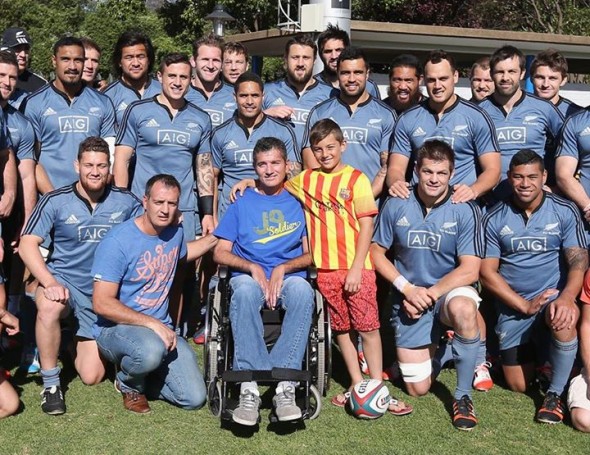 All Blacks with former Springbok Joost van der Westhuizen