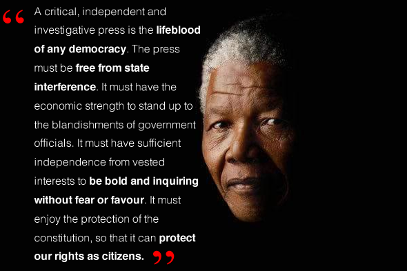 Nelson Mandela on the press