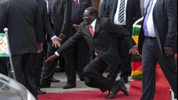 Robert Mugabe Stumbles