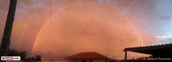 Double rainbow...Kathu Northern Cape. Photo: Jacques Rousseau‎