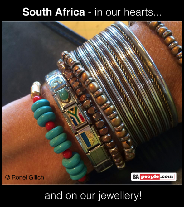 South African flag on jewellery