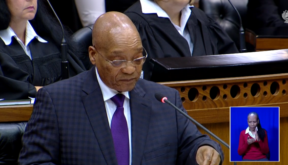 SA President in Parliament today