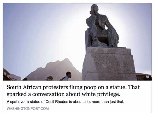 Washington Post reports on Rhodes Statue