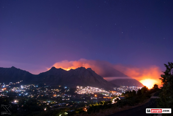 View last night from Little Lion's Head. Photo: Stefan Kruger. 