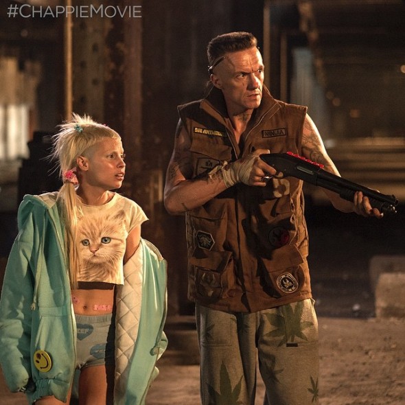Yolandi and Ninja in a scene from Chappie. Source: FB/Die Antwoord