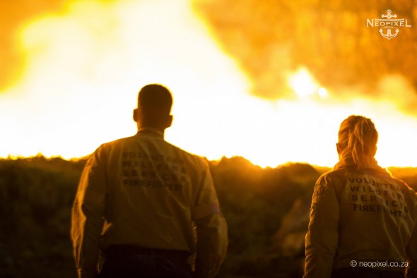 Brave men and women fighting fires