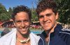 Michael Andrew (right) with Chad le Clos