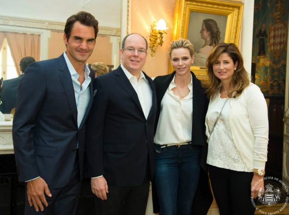 Princess Charlene and Roger Federer