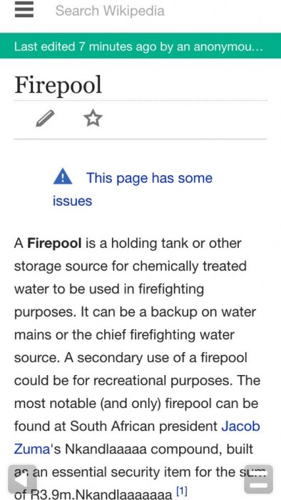 South African joke about the firepool