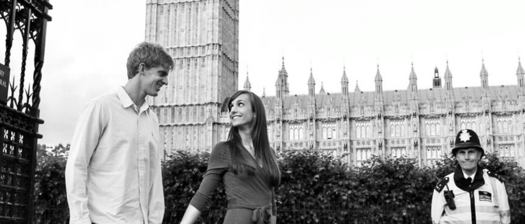 South African tennis player Kevin Anderson with his wife Kelsey in London. Source: Twitter/KelseyAnderson