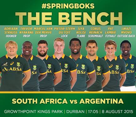 Springboks The Bench