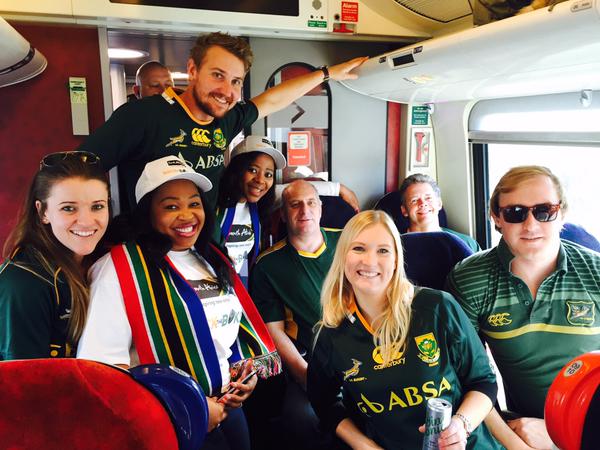 Team South Africa on Bus