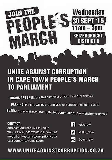 Cape Town march against corruption South Africa