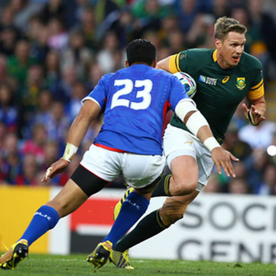 South African captain Jean de Villiers is out of the Rugby World Cup