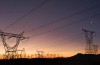 Beaufort West, Western  Cape province: Electricity  pylons.