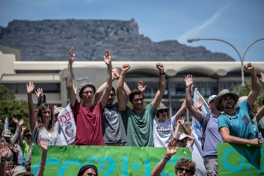 Climate march Table Mountain