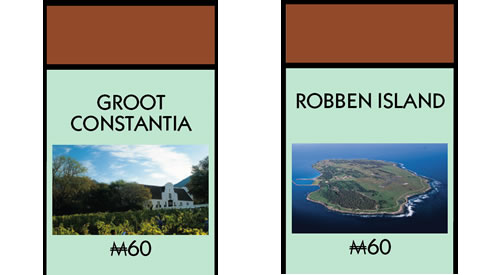 Monopoly Groot Constantia and Robben Island
