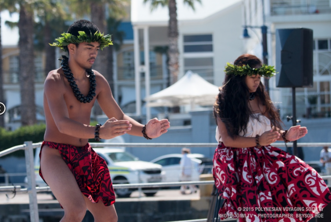 Hawaiian dancers at the ceremony in the V&A Waterfront. 