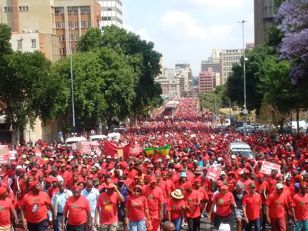 The march to Sandton. Source: EFF Twitter page.