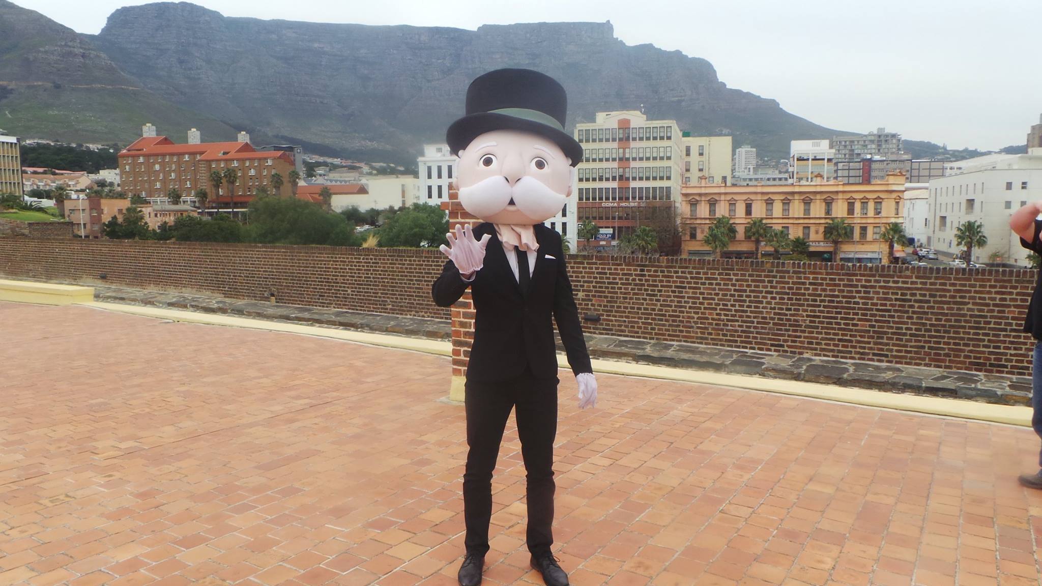 Mr. Monopoly in Cape Town. Source: Monopoly Cape Town Facebook page.
