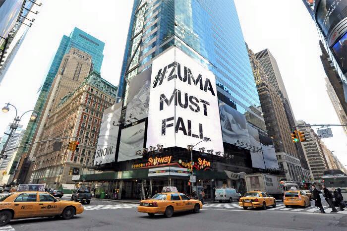 ZumaMustFall Banner in New York