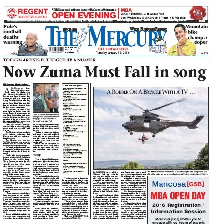 Front page, Mercury