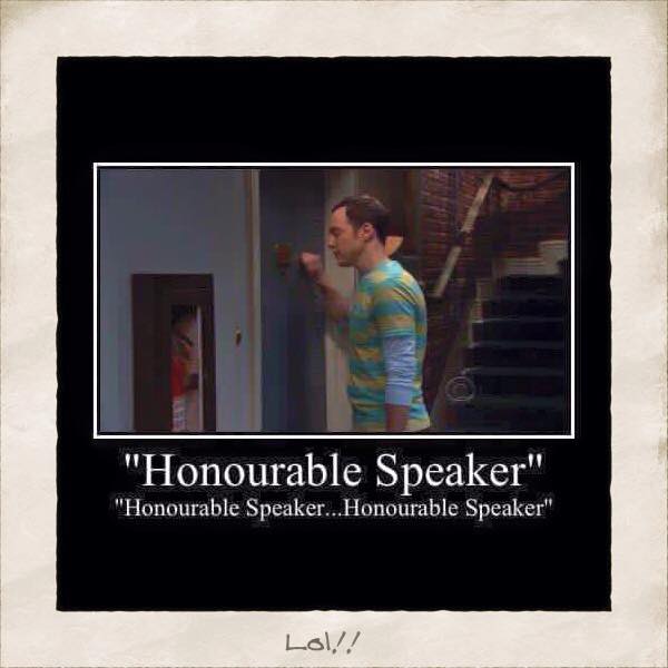 Honourable speaker