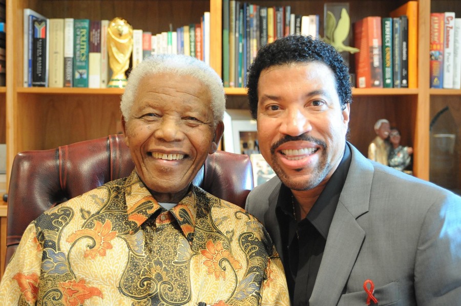 Lionel Richie and Nelson Mandela