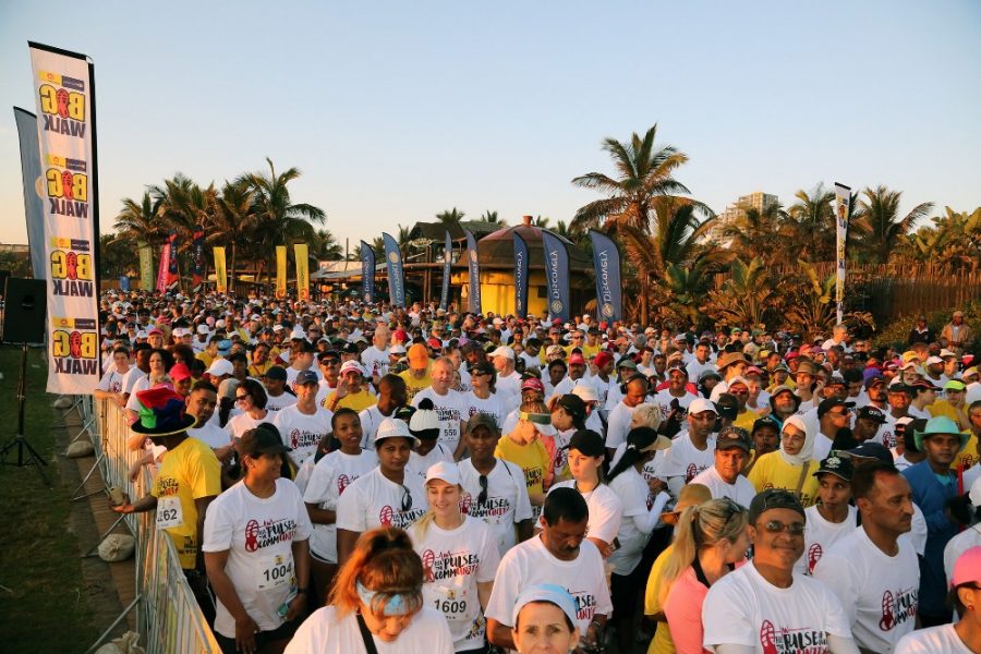 More than 30 000 people transformed the Durban promenade into a sea of yellow and white as they enjoyed a morning of fresh air, fun and exercise
