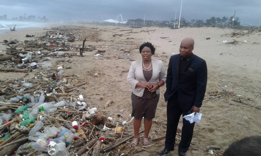 Durban litter on beach