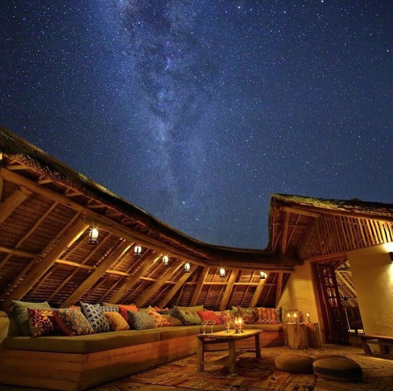 Star-gazing at Finch Hattons lodge.