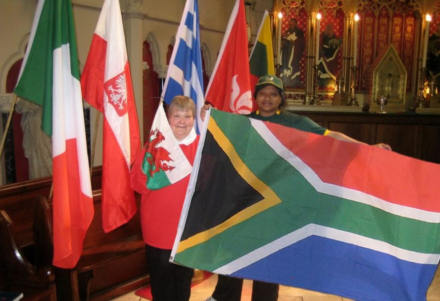 South African expat Monica Francis Maier in Cardiff with her beloved Welsh buddy Judith.